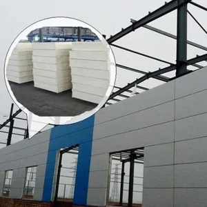Prefabricated Rock Wool Insulated Panel with PU Foam Sealing for Construction