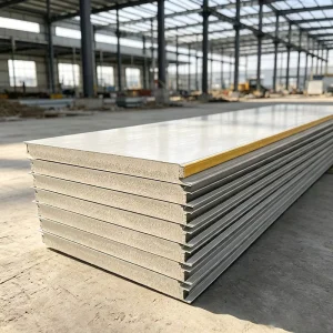 Prefabricated Sandwich Panel PU Roof and Wall Panel Garage Building with Insulated PU Sandwich Panel for Car Parking