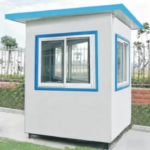 Prefabricated Security Guard House Security Kiosks Security Booth Prefab House Steel Guard Fixable Sentry Box in the Park