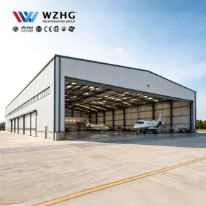 Prefabricated Steel Aircraft Hangar Building with Custom Engineering