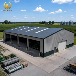 Prefabricated Steel Farm Machinery Storage Building Agricultural Shed Equipment Garage Custom Design Solution
