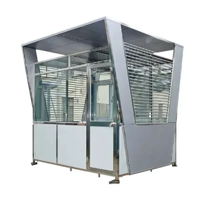 Prefabricated Steel Security Kiosk Waterproof Guard House Sentry Box Modular Toll Booth for Parking Lot Entrance