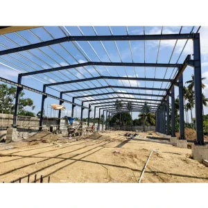 Prefabricated Steel Structure Mechanical Workshop Metal Frame Steel Storage Building Kits