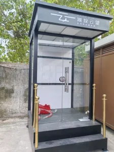Prefabricated Steel Structure Security Booth Kiosk Tool Room Fiberglass Replacement Chinese Design Waterproof Windproof