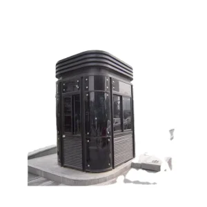 Prefabricated Steel Structure Security Booth Waterproof Eco-Friendly Guard House Modular Kiosk for Carport Parking Lot