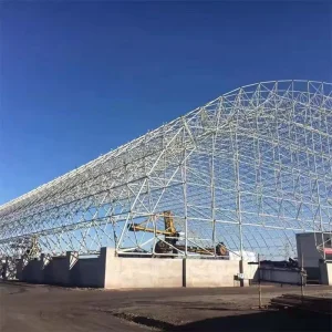 Prefabricated Steel Structure Space Frame Gas Station Canopy Welded Bolt Ball Jointed System