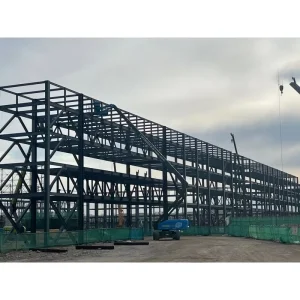 Prefabricated Steel Structure Truss Roof Steel Frame Column Steel Warehouse