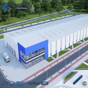 Prefabricated Steel Structure Workshop Space Frame Flat Roofing Factory Metal Building