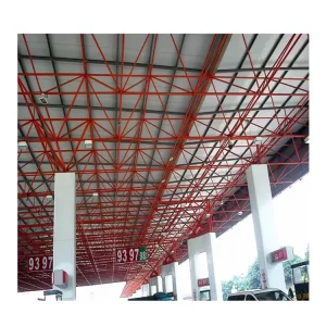 Prefabricated Steel Structures Building Roofing Shed Space Frame Gas Petrol Station Roof Awning