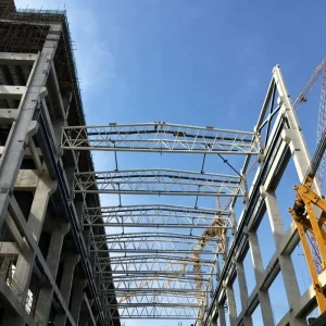 Prefabricated Steel Truss Industrial Workshop Steel Warehouse High Strength Fast Installation Total Project Solution Galvanized