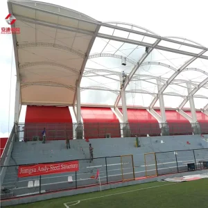 Prefabricated Steel Truss Roof for stadium/bleacher large span steel pipe truss roof