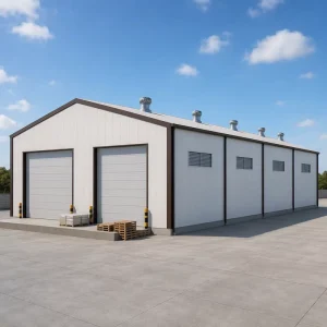 Prefabricated Steel Warehouse Steel Structure Warehouse for Industrial Storage with Sandwich Panel Wall System