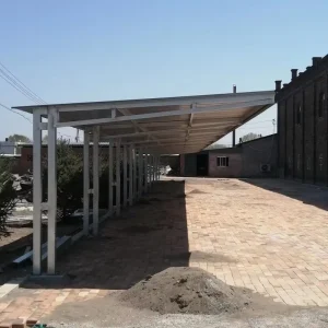 Prefabricated Structural Steel Carport and Commercial Sunshade with Optional Aluminum Frames