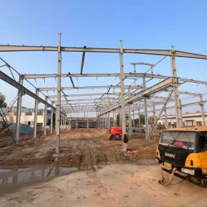 Prefabricated Workshop Building with Steel Warehouse Frame for Fast Construction Factory and Logistics