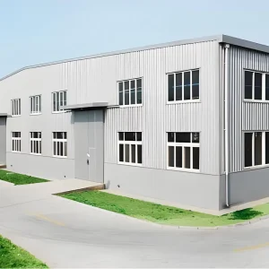 Prefabricated steel structure warehouse durable metal frame workshop for heavy equipment storage and factory use