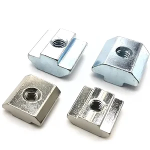 Premium M3 M4 M5 M6 M8 Stainless Steel 304 316 A2 A4 Nickel Chrome Plated Aluminum Profile T Slotted Nut