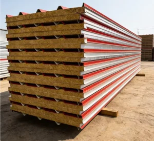 Premium Thermal Block Rock Wool Sandwich Panel Fire Barrier Panel for Commercial Building Exterior Cladding