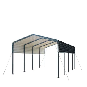 Premium Waterproof Outdoor Carport Shelter New Design Simple Style Metal Roof Peak Roof Portable Garage Car Parking Steel