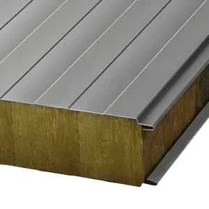 Price Thermal Insulation Fireproofing 100kg/m3 Sandwich Panel House For Wall Insulation Rock Wool Sandwich Panel
