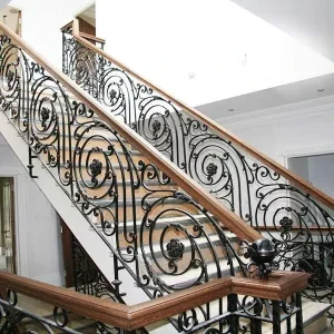 Prima Modern Simple Wrought Iron Railings Interior Living Room Villa Outdoor Balcony Staircase Railings Durable Metal Railing