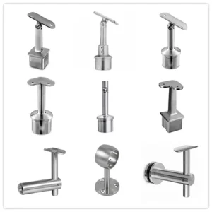 Professional 304 Stainless Steel Modern Staircase Glass Railing Hardware Accessories for Balcony & Floor