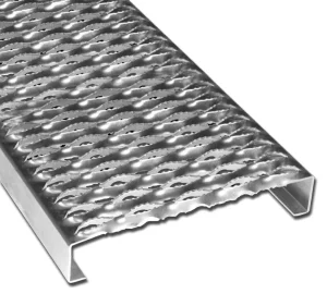 Professional Factory Serrated Steel Grating Crocodile Mouth Plate Anti skid Plate Used in Stair Safety Stair Tread Grating