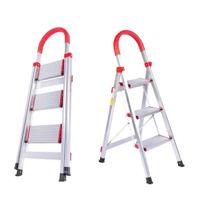 Professional Manufacturer Supplier Household Stainless Steel Ladder 3 Step Folding Ladder