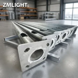 Professional Single Double Arm Conical Galvanized Steel Light Column 6m 8m 10m 12m for Large Scale Government Projects