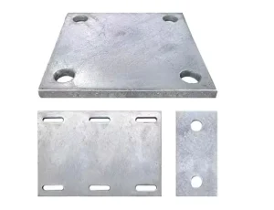 Q235 Carbon Steel Embedded Plate Hot Dipped Galvanized Slotted Steel Base Custom Sizes for Building Foundation Works