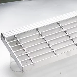 Q235 Hot Dip Galvanized Steel Grating Stair Tread Anti Slip Heavy Load Step Plate Custom Size for Factory Power Station