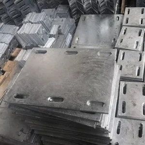 Q235 Q345 Steel Embedded Plate End Plate Laser Cut Perforated Cold Galvanized Steel Foundation Base Plate