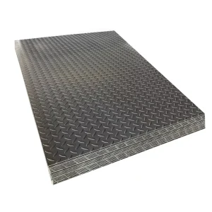 Q235B Carbon Steel Checker Plate Hot Rolled Tear Drop Pattern Non-Slip Flooring for Stair Treads