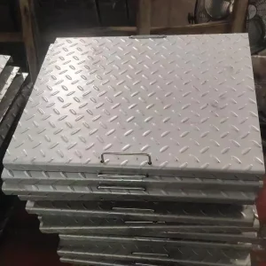 Q235B Diamond Checkered Steel Plate Anti Slip Floor Plate for Stair Tread Construction Custom Cutting Factory Supply