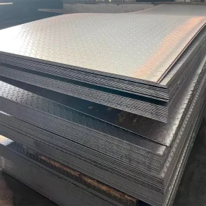 Q235B Hot Rolled Diamond Plate Stair Tread Non Slip Galvanized Steel Plate Carriage Floor Can Be Cut