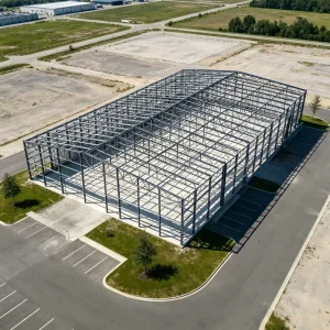 Q235B Q355B H-Section High-Strength Galvanized Steel Prefabricated Garage Shed Exterior Warehouse Building Durable Industrial