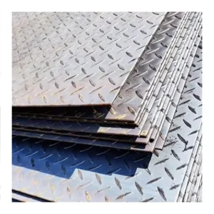 Q235B Q355B MS Diamond Steel Sheet 4mm Thick Checkered Steel Plate for Stair Treads Application