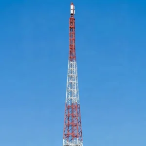 Q355 Steel Hot Dip Galvanizing 4 Leg 60m Angle Steel Self Supporting Lattice Tower for Wireless Communication