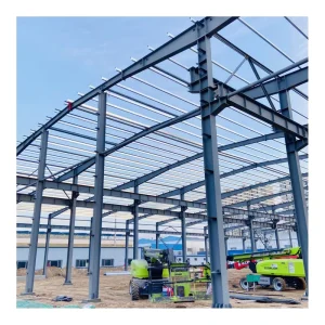Q355B Steel Structure Construction of Warehouse Building Prefabricated Iron Profile H Section Beams and Columns