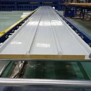 QCF177 Rock Wool Sandwich PU Edge sealing Steel Board for Steel Structure Building Roof Wall Panel Construction Material