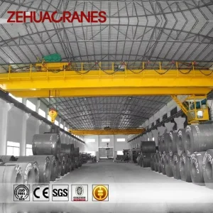 QD Type Double Girder Overhead Crane 5T 100T A5 A6 Duty Open Winch Trolley PLC Gear Pump CE ISO Steel Plant Foundry