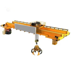 QZ 10T PLC Motor 16.5M Span A6 Working Class Crane 12.5T Lifting Moment 57.5KW Power for Indoor Bulk Materials Handling