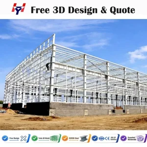 Quick Build Steel Structure Warehouse Building Factory Storage Workshop Ready Made Metal Frame Building System