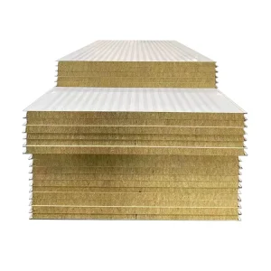 ROCK WOOL BOARD SAMPLE Fire Proof Sound Proof Rock Wool Sandwich Wall and Roof Panel for Exterior