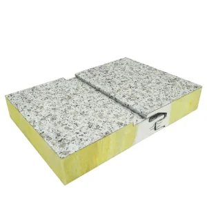 ROCK WOOL SANDWICH WALL PANEL Fire Resistant Eco Friendly Warehouse Application Modern Design