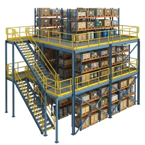 Rack Supported Storage Mezzanine Cold Rolled Steel Beams E commerce Fulfillment Center Quick Installation Structure