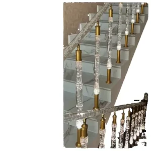 Railings for Indoor Staircases with Elegant Guide Rails Designed for Steel Staircases