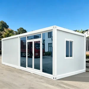Ready Made Tiny House Glass Curtain Wall Container Houses Detachable Homes Prefab Office