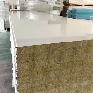 Ready to Ship Rockwool Sandwich Panel Popular Sizes Stock Factory Direct Sale Fast Shipping Modular Building Panels