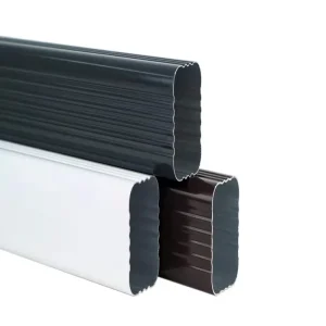 Rectangular Copper Coated Heavy Duty Aluminum Alloy Square Downspout System Rainwater Downpipe for Villa Roof Drainage
