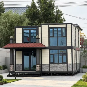 Reinforced Steel Base Detachable Prefabricated Container House Moisture Proof 10 40ft Double Layer Prefab House